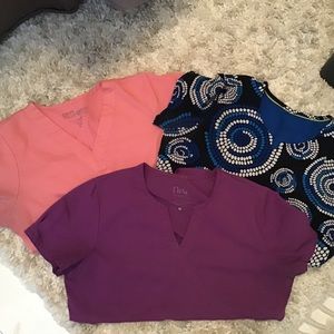 Mixed lot of scrub tops and scrub pant